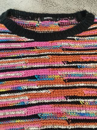 Jersey Desigual Oversize Rayas Multicolor