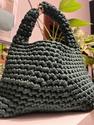 Borsa handmade verde artigianale unica