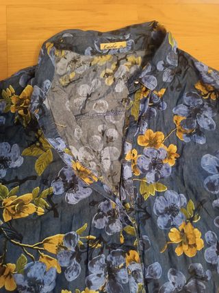 Vestido vaquero estampado floral