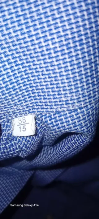 Camicia Interno 8 uomo blu a fantasia di cotone