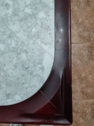 Mesa de centro madera y mármol