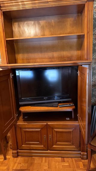 Mueble salón clásico madera maciza