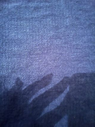 Sciarpa viola con pompon