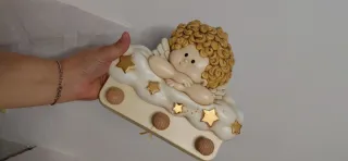 Piccolo appendino angelo con stelle
