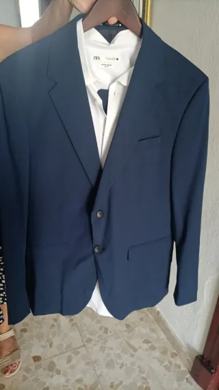 Traje de chaqueta Zara azul Talla M