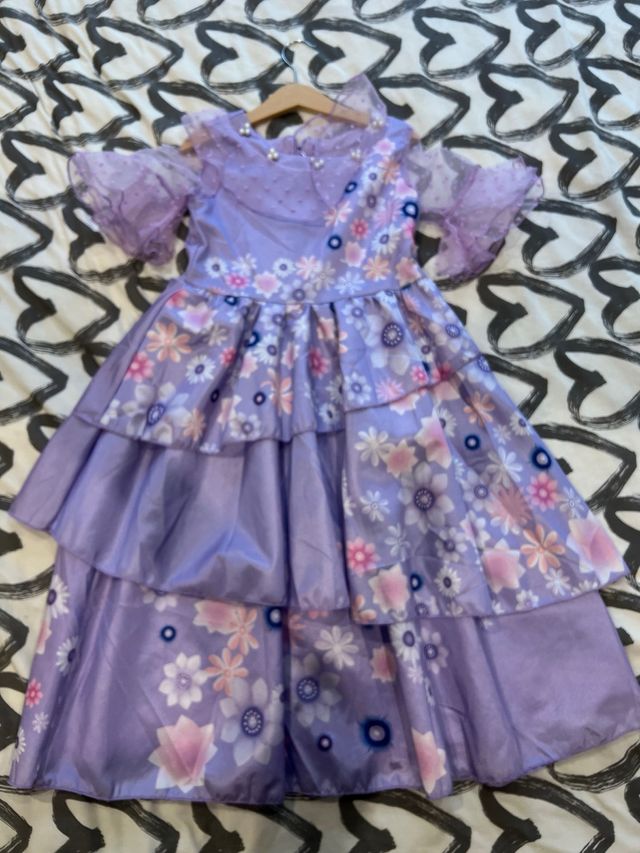 *NIEVO* Disfraz Encanto Disney Niña Morado Flores