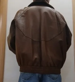 Chaqueta de cuero vintage años 80