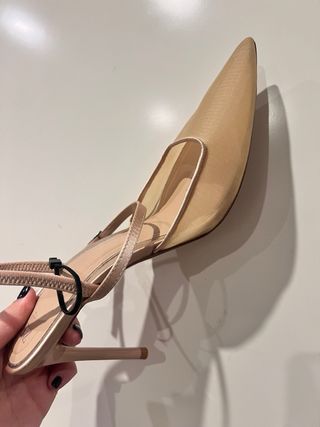 Zapatos destalonados Zara Beige y Rosa