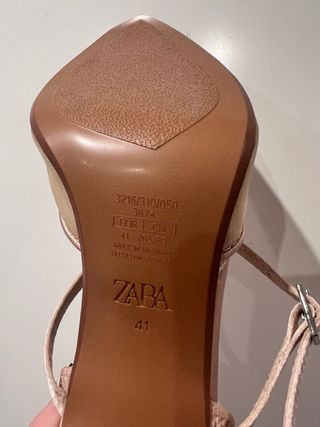Zapatos destalonados Zara Beige y Rosa