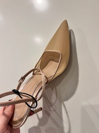 Zapatos destalonados Zara Beige y Rosa