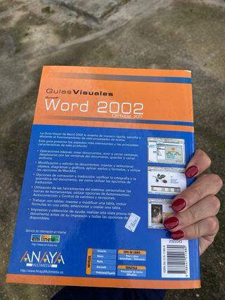 libro de  guías visuales de Word del año 2002