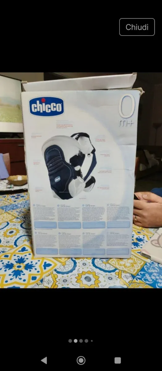Marsupio Chicco soft & dream per neonato.