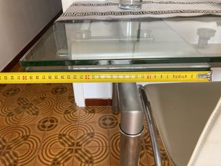 Mesa de cristal extensible