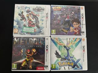 Pack 4 Juegos Nintendo 3DS: Metroid, Pokémon X