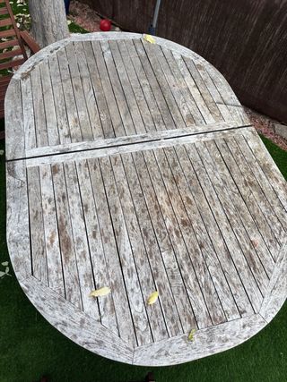 Mesa de jardín extensible de madera