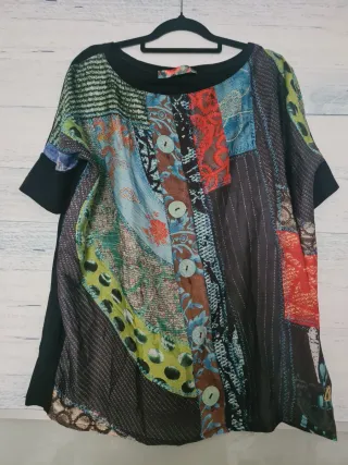 Blusa Desigual Talla Única Patchwork