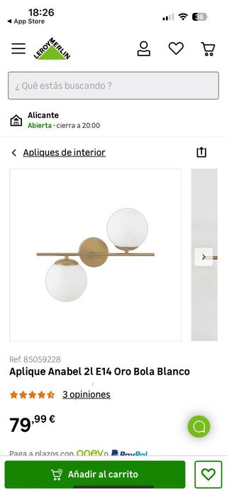 Aplique Anabel 2L Oro Bola Blanca