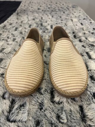 Bambas Victoria Beige Rayas Blancas