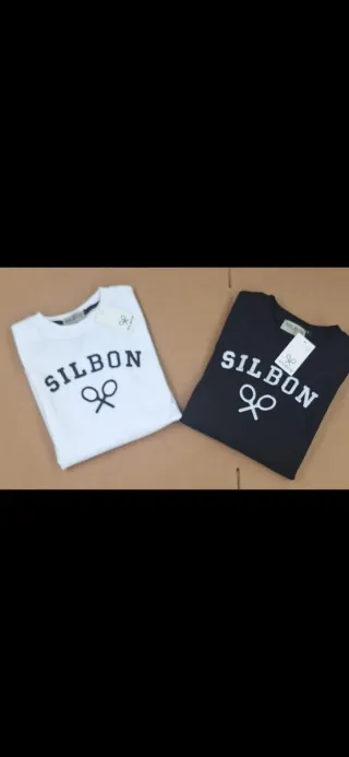 Sudadera SILBON azul marino y Blanca Talla S y XXL