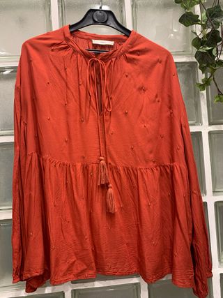Camisa Mango Talla Única Naranja