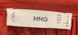 Camisa Mango Talla Única Naranja