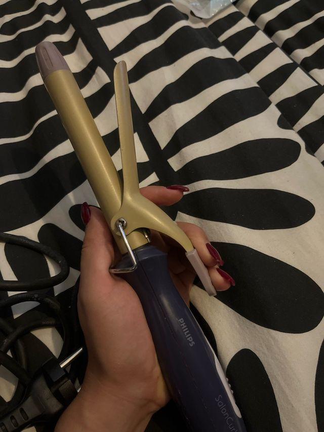 Rizadora Philips SalonCurl Ceramic Dourada/Roxa