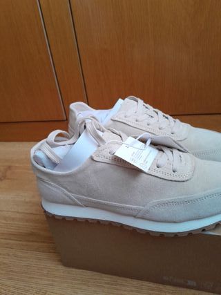 Zapatillas Zara Piel Beige