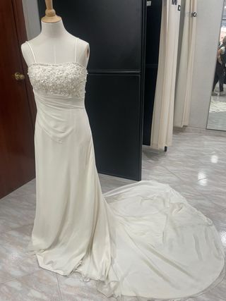 Vestido de Novia de seda salvaje 