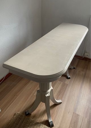 Mesa comedor extensible beige