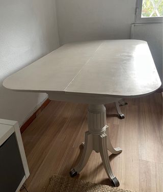 Mesa comedor extensible beige