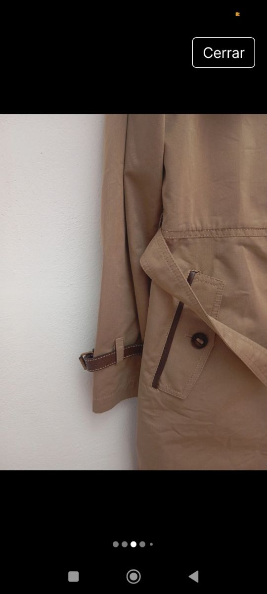 Gabardina Massimo Dutti Beige