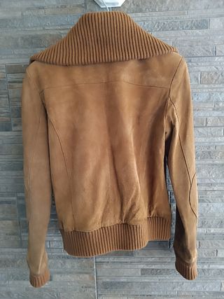 Cazadora ante marrón talla S, buen estado