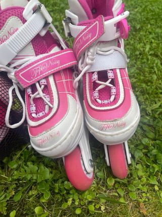 Patines en línea rosas para niña 
incluyo p