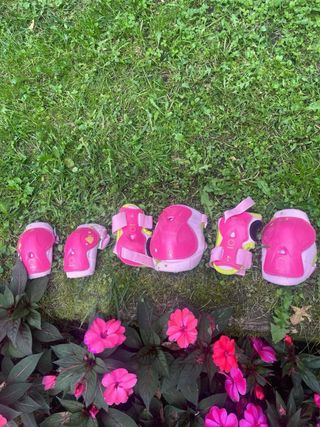 Patines en línea rosas para niña 
incluyo p