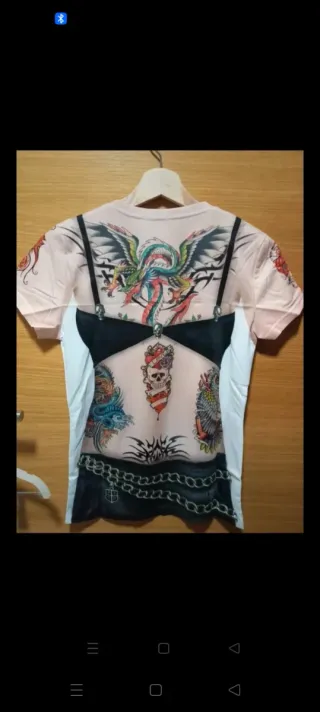 Camiseta Tatuaje Motera Talla S