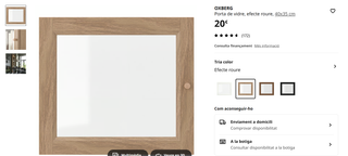 2Puertas armario OXBERG efecto roble con cristal