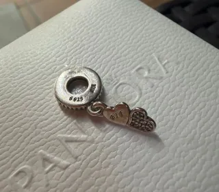 Charm Pandora Corazones BFF Plata