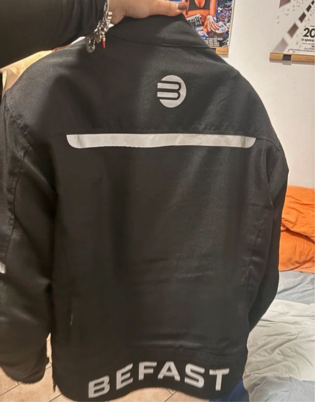 Giacca da moto uomo BEFAST nera