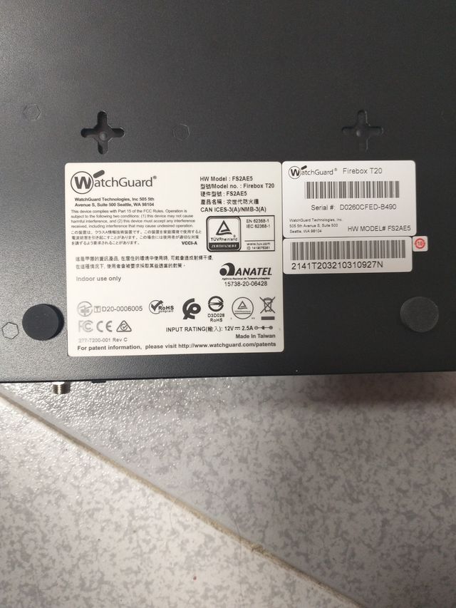 WatchGuard Firebox Dispositivo Seguridad Red