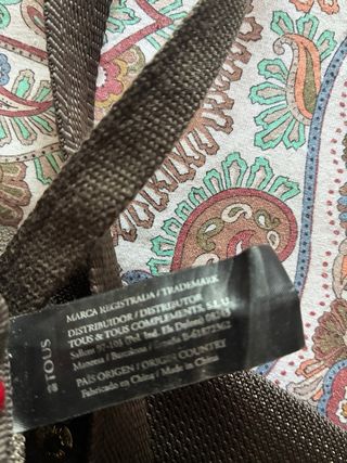 Bolso Tous Oso Lentejuelas Dorado y Cebra