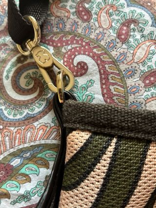 Bolso Tous Oso Lentejuelas Dorado y Cebra