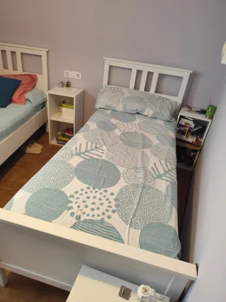 Cama individual IKEA HEMNES blanca