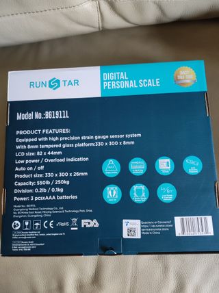 Báscula Digital Personal Runstar BG1911L