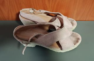 Sandalias cuña rosa talla 40 - gratis