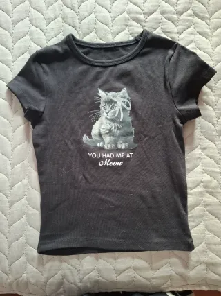 Camiseta Gato Meow Talla S
