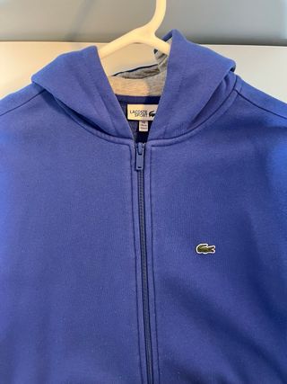 Sudadera Lacoste Azul Capucha Talla XS