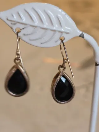 Pendientes de Onix Facetado y Plata