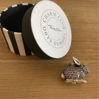 Thomas Sabo Charm Conejo Plata y Cristal Marrón