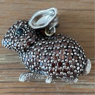 Thomas Sabo Charm Conejo Plata y Cristal Marrón