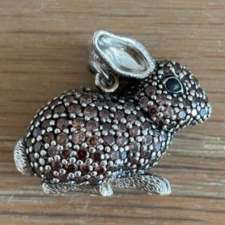 Thomas Sabo Charm Conejo Plata y Cristal Marrón